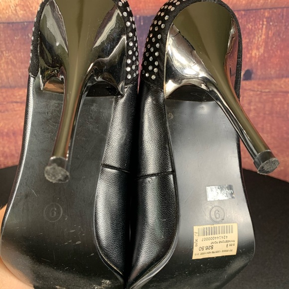 WET SEAL Rhinestone Point Stiletto Metallic Heel - Picture 5 of 11